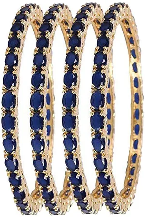 The Pari Set Of 4 Gold-Plated AD-Studded Bangles