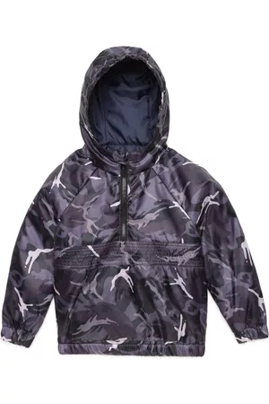 UNDER FOURTEEN ONLY Boys Grey Camouflage Padded Jacket