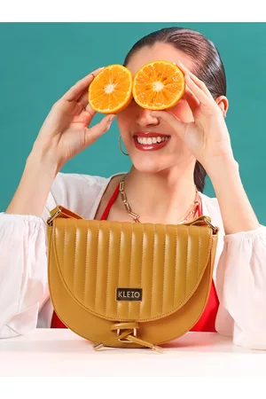 KLEIO Quilted Half Moon Sling Bag