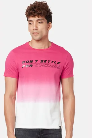 PEOPLE Men Colourblocked Cotton T-shirt
