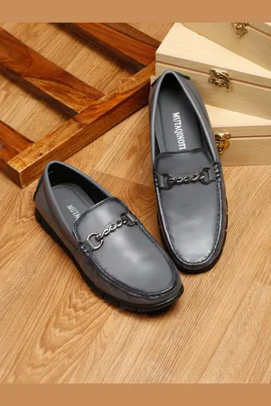 MUTAQINOTI Men Patent Leather Lightweight Horsebit Loafers