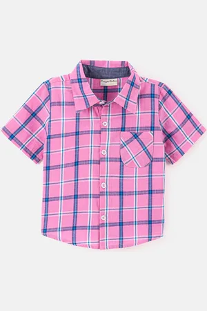 CrayonFlakes Boys Tartan Checks Cotton Casual Shirt
