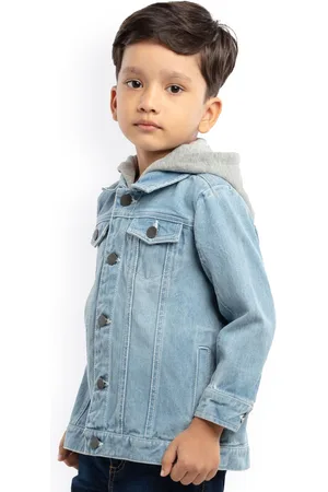 UNDER FOURTEEN ONLY Boys Blue Washed Denim Jacket