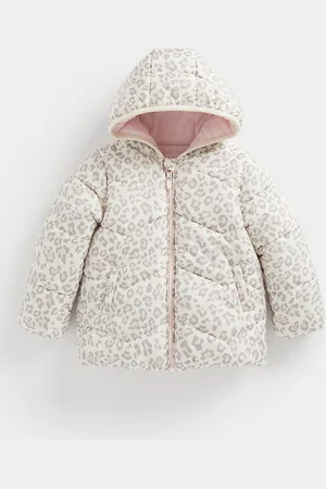 Mothercare Girls Abstract Print Fleece Lined Padded Jacket