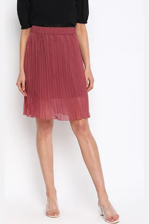 Mayra Georgette A-Line Pleated Skirts