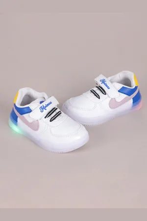 FEETWELL Kids Colourblocked Comfort Insole LED Lights Sneakers