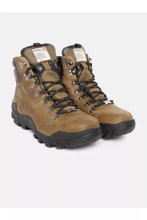 Woodland Men Nubuck Leather Mid-Top Boots