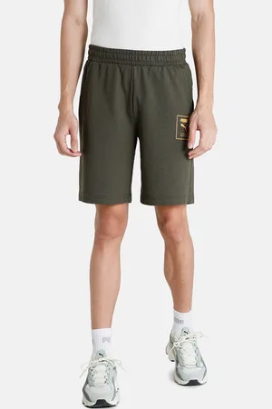 PUMA Men Olive Green Slim Fit Sports Shorts