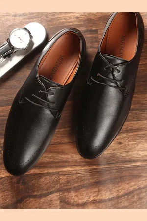 MUTAQINOTI Men Textured Lightweight Derbys