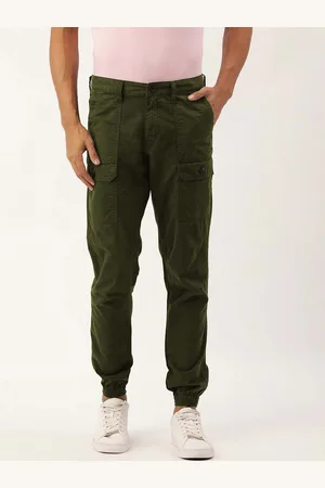 IVOC Men Regular-Fit Pure Cotton Cargo Jogger