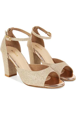 Rocia Embellished Peep Toe Block Heels