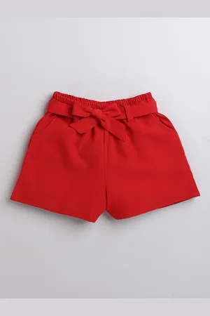 AWW HUNNIE Girls Low-Rise Crepe Shorts