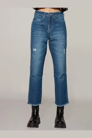 20Dresses Women Comfort High-Rise Mildly Distressed Light Fade Jeans
