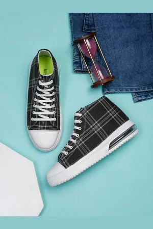 MUTAQINOTI Men Canvas Printed Sneakers