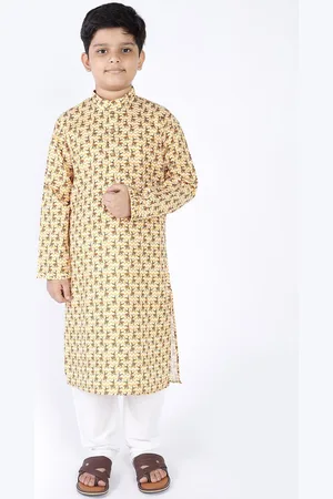 TABARD Boys Mandarin Collar Ethnic Motifs Kurta