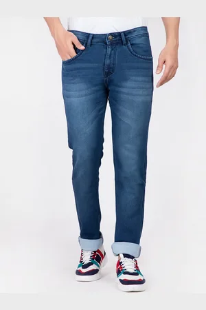 HJ HASASI Men Blue Light Fade Stretchable Jeans