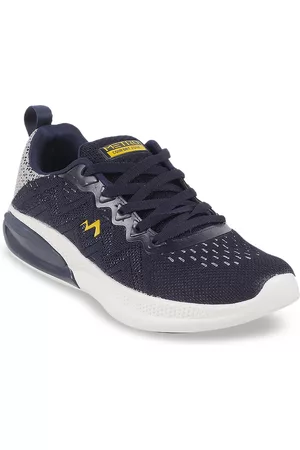 Metro Men Woven Design Contrast Sole Sneakers