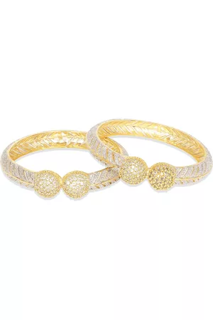 The Pari Set Of 2 Gold-Plated & AD-Studded Bangles