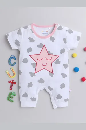 BUMZEE Infant Boys Printed Pure Cotton Rompers