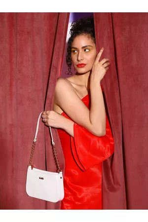 KLEIO Croco Textured Shoulder Party Bag