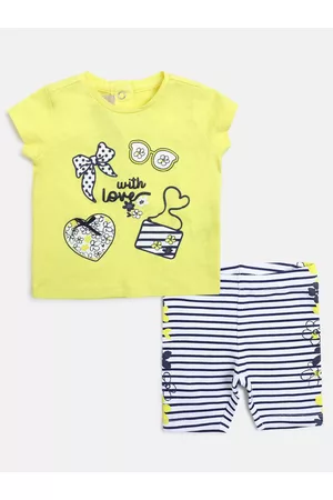 chicco Girls Printed T-shirt With Capris