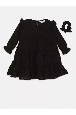 Ralph Lauren Self Design Girls Bell Sleeves A-Line Dress