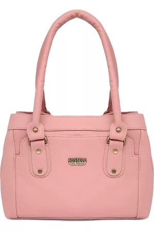 FOSTELO Rose Gold PU Structured Shoulder Bag
