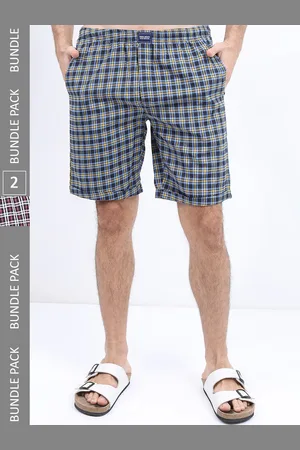 Highlander Men Pack Of 2 Checked Lounge Shorts