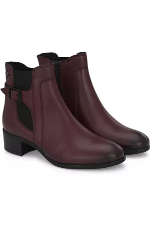 Delize Women Buckled Mid-Top Chelsea Boots
