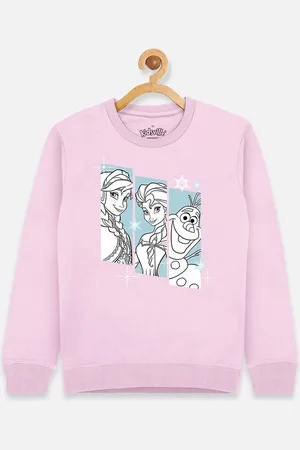 Kidsville Girls Frozen Pink Printed Sweatshirt