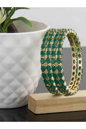The Pari Set Of 4 Gold-Plated AD-Studded Bangles