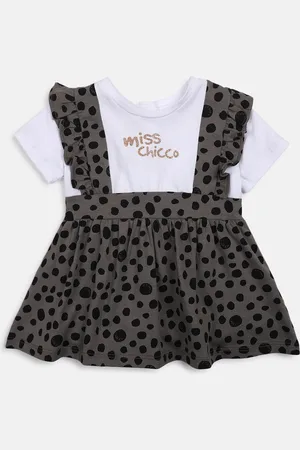 chicco Infant Girls Ruffles Abstract Printed Fit & Flare Dress