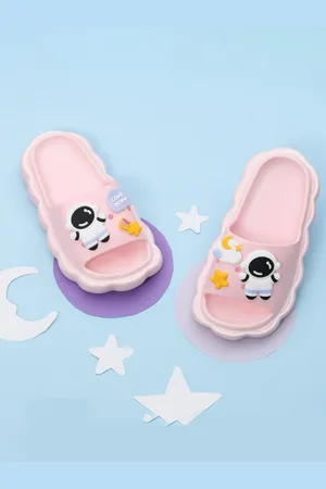 Yellow bee Girls Astro Embellished Sliders