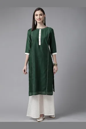 Ahalyaa Women Panelled Chanderi Silk Kurta with Sharara