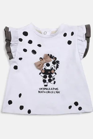 chicco Infant Girls Printed Round Neck Cotton Top