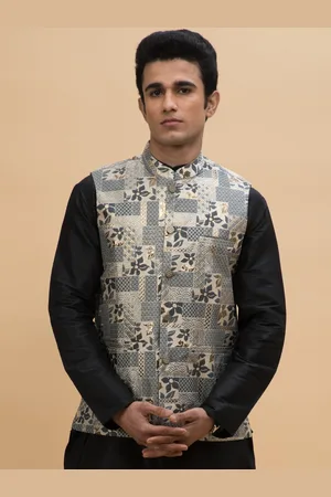NEUDIS Jacquard Woven Nehru Jacket