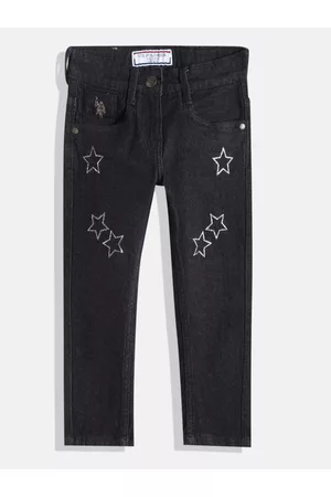 Ralph Lauren Girls Slim Fit Printed Stretchable Jeans