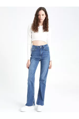 DeFacto Women High-Rise Flared Jeans