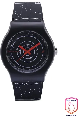 Fastrack Unisex Black Printed Dial & Black Straps Analogue Watch 9915PP101