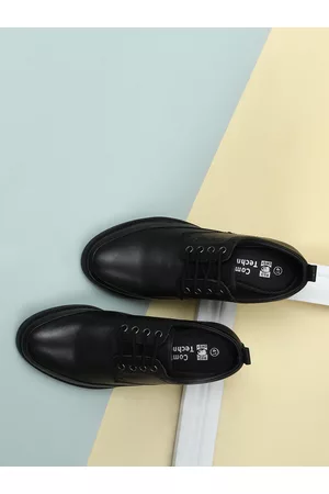 Red Chief Men Black Real Leather Semiformal Derbys