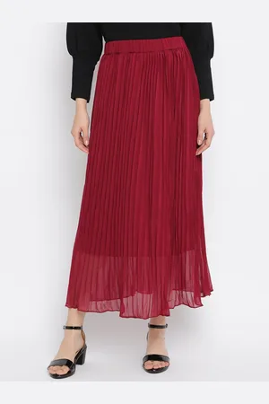 Mayra Pleated A-Line Maxi Skirt