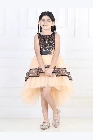 Toy Balloon Kids Girls High-Low Embellished Net Fit & Flare Dress