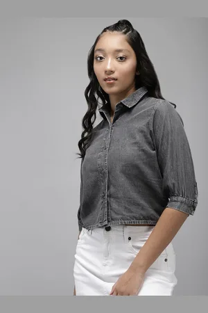 Roadster Girls Grey Casual Shirt