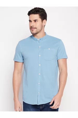 Club York Men Turquoise Blue Casual Shirt
