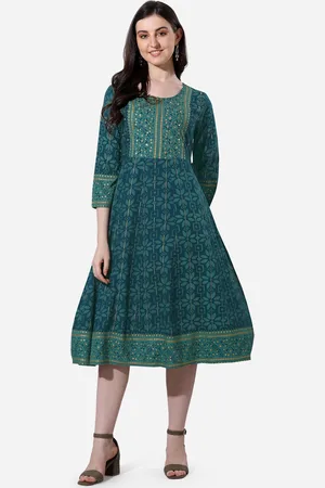 Mirchi Fashion Ethnic Motifs Printed Midi Ethnic Dress