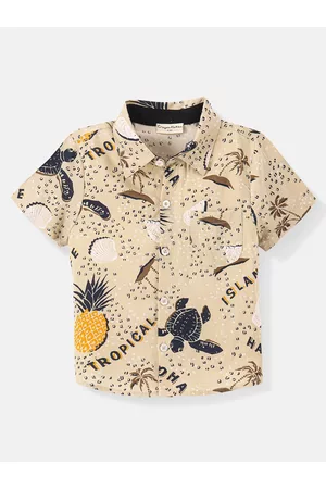 CrayonFlakes Boys Conversational Printed Casual Shirt