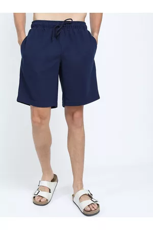 Highlander Men Navy Blue Solid Shorts