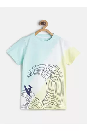 TALES & STORIES Boys Printed Cotton Round Neck T-shirt
