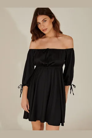 NA-KD Off-Shoulder A-Line Dress