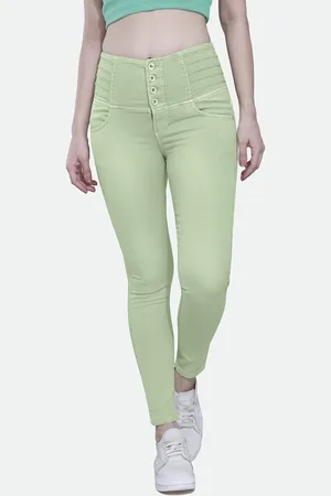 FCK-3 Women Green Hottie High-Rise Stretchable Jeans
